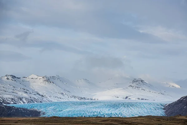 Uma Bela Vista Lagoa Glacial Skaftafell Islândia — Fotografia de Stock