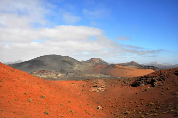 Uitzicht Vanuit Lucht Drone Het Onvruchtbare Vulkanische Landschap Van Het Stockfoto