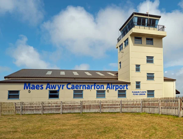 Caernarfon Regno Unito Agosto 2021 Aeroporto Maes Awyr Caernarfon Sotto — Foto Stock