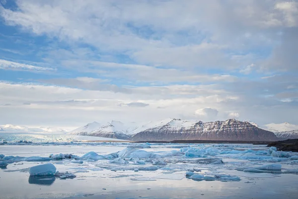 Une Belle Vue Sur Lagon Glaciaire Jokulsarlon Islande — Photo