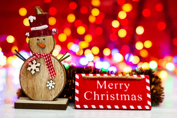 Primer Plano Ornamento Navidad Sobre Fondo Borroso Bokeh —  Fotos de Stock