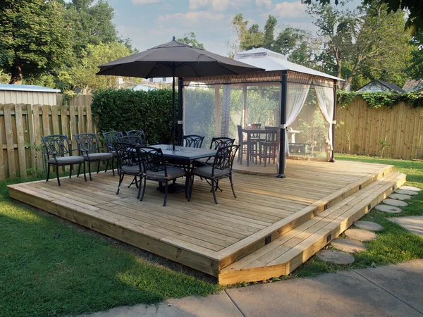 Wohnräume Freien Wie Diese Cabana Und Deck Sind Dieser Zeit — Stockfoto