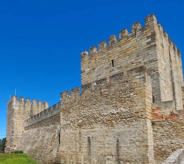 Прекрасний Знімок Знаменитого Замку Сан Хорхе Лісабоні Португалія — стокове фото