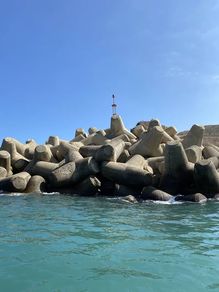 Protection Contre Les Brise Lames Pour Sécurité Des Navires Dans — Photo