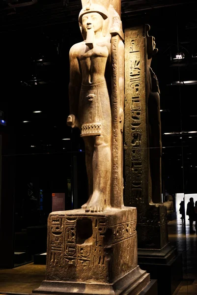 Torino Italy Apr 2021 Vertical Shot Statue Egyptian Pharaoh Seti — 스톡 사진