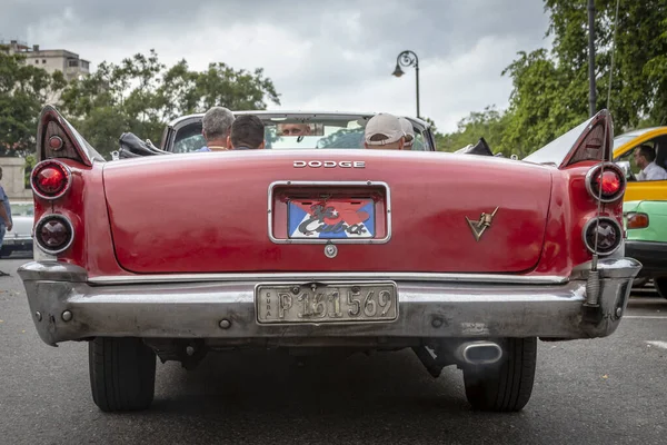 Havana Cuba Janv 2019 Arrière Une Voiture Américaine Décapotable Qui — Photo