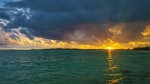 Sonnenaufgang Frühen Morgen Hoopers Bay Auf Der Insel Great Exuma — Stockfoto