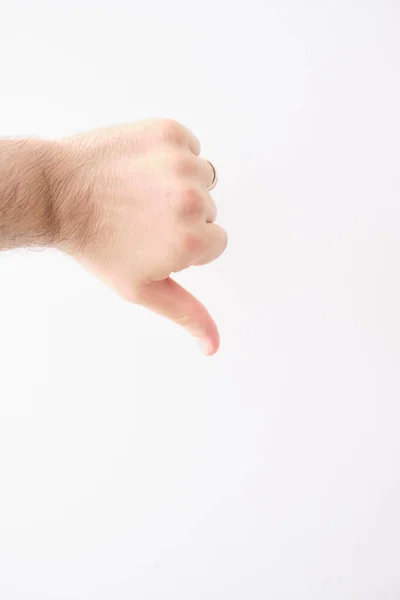 Eine Vertikale Aufnahme Einer Hand Die Eine Daumen Nach Unten — Stockfoto