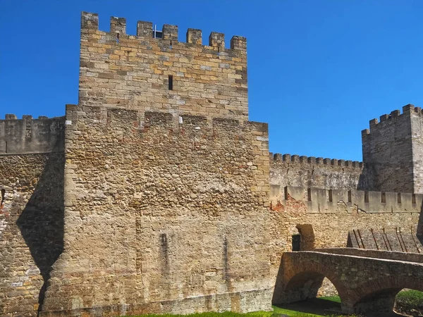 Uma Bela Foto Famoso Castelo São Jorge Lisboa Portugal — Fotografia de Stock