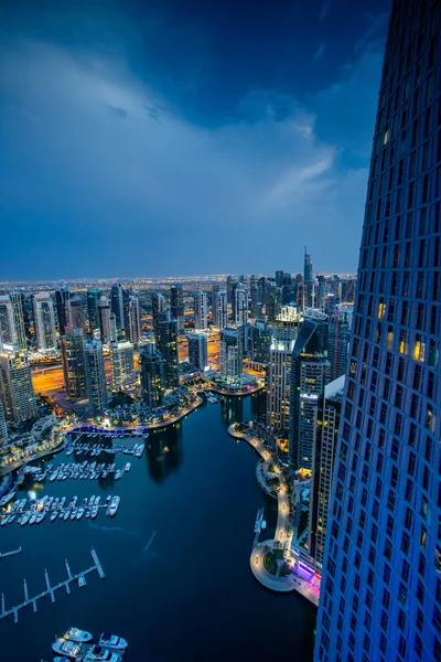Dubai Egyesült Arab Emirációk 2020 Május Függőleges Nagy Látószögű Felvétel — Stock Fotó