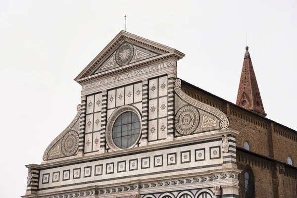 Santa Maria Novella Bazilikası Nın Dış Yüzeyine Yakın Çekim Floransa — Stok fotoğraf