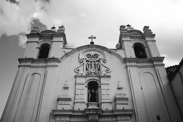 Gråskala Bild Katedralen Och Plaza Armas Ayacucho Peru — Stockfoto