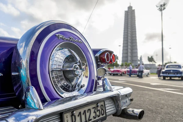 Havana Cuba Dec 2019 Detalhes Dos Carros Americanos Conversíveis Que — Fotografia de Stock