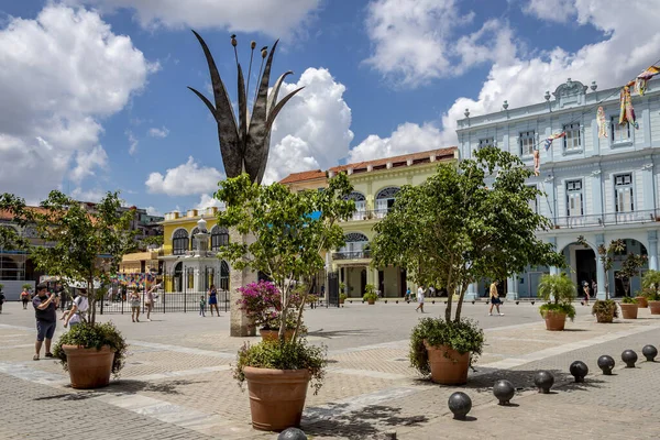 Havana Cuba Května 2019 Denní Pohled Staré Náměstí Staré Havaně — Stock fotografie