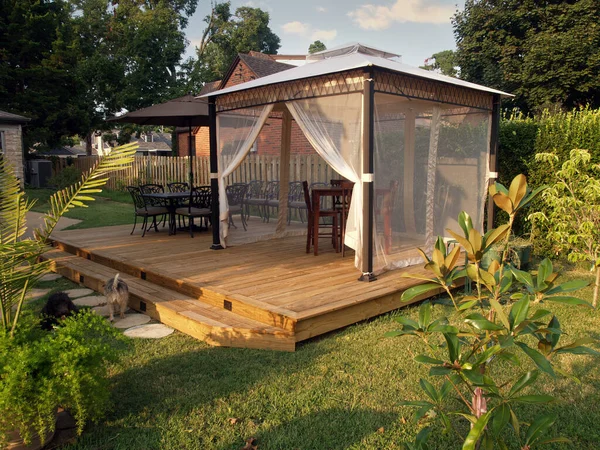 Wohnräume Freien Wie Diese Cabana Und Deck Sind Dieser Zeit — Stockfoto