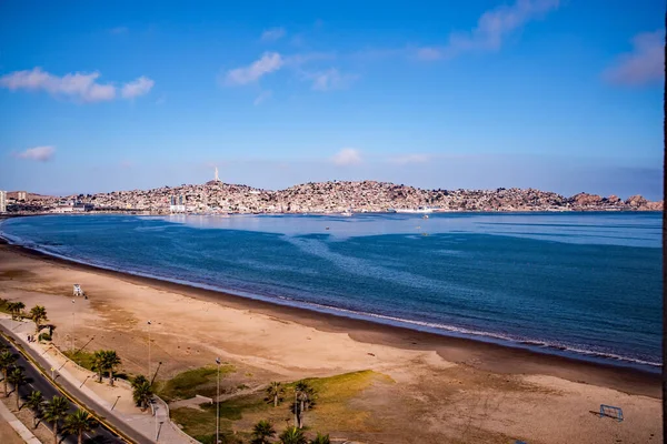 Beautiful View Beach Sea Coquimbo City Background Chil — Stock Photo, Image