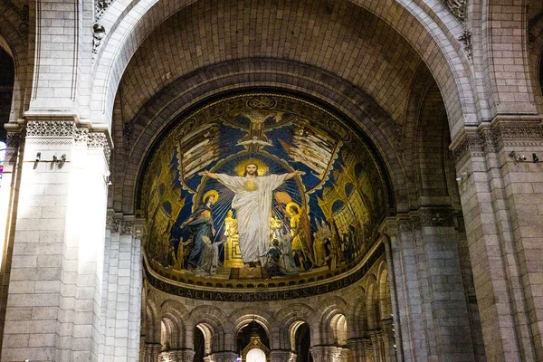 Paris Frankreich August 2021 Das Innere Der Herz Jesu Basilika — Stockfoto