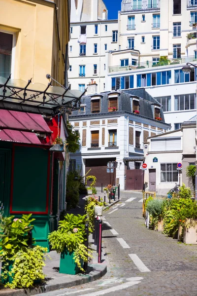 Tiro Vertical Rua Com Belos Edifícios Paris França — Fotografia de Stock