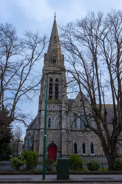 Dublin Irsko Března 2021 Scénický Záběr Gotické Věže Která Nachází — Stock fotografie