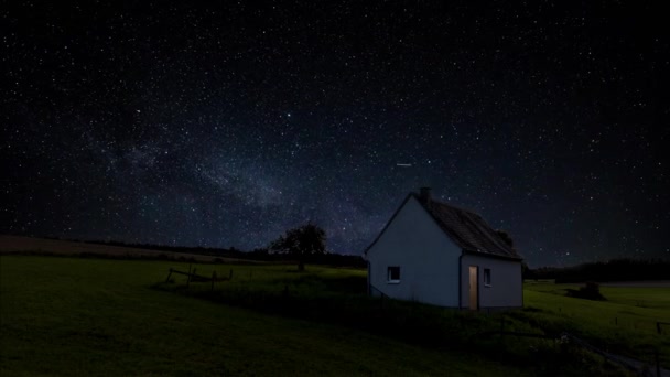 Night Sky Stars Milky Way — Stock Video