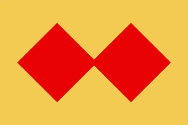 赤の背景に2つの赤の正方形の2番目のイラスト — ストック写真