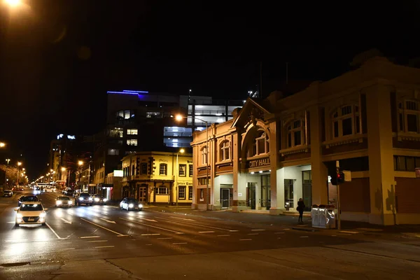 Hobart Australia Giu 2021 Veduta Notturna Serale Della Città Hobart — Foto Stock