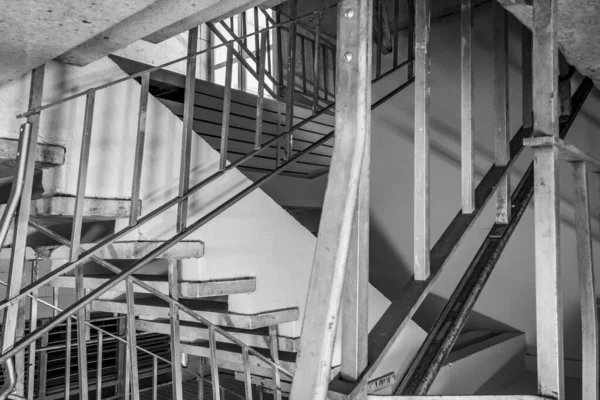 Grayscale Shot Stairs — Stock Photo, Image