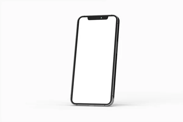 Illustrazione Rendering Uno Smartphone Con Uno Schermo Vuoto Isolato Sfondo — Foto Stock