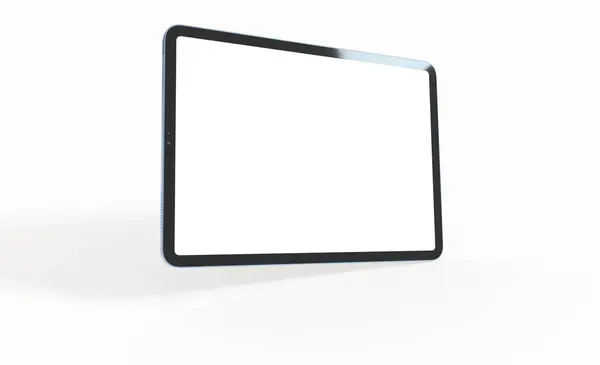 白い背景に隔離されたコピースペースを持つタブレットの3Dレンダリング — ストック写真