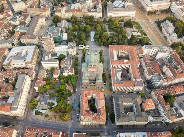 Eine Luftaufnahme Der Dächer Von Wohngebäuden Einer Stadt — Stockfoto