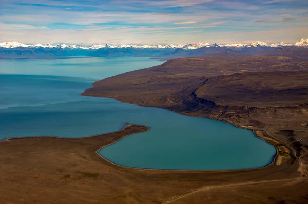 Αεροφωτογραφία Του Lago Argentino Τις Άνδεις Κοντά Στο Calafate Αργεντινή — Φωτογραφία Αρχείου