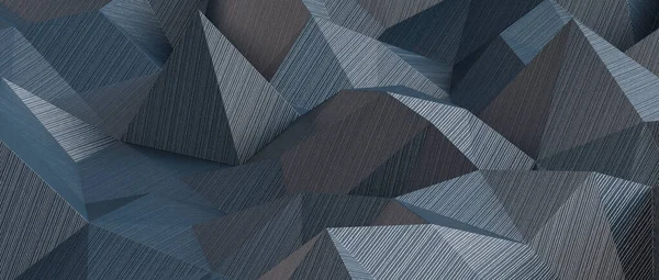Μια Τρισδιάστατη Απεικόνιση Του Μπλε Αφηρημένου Γεωμετρικού Πολυγώνου Φόντου — Φωτογραφία Αρχείου
