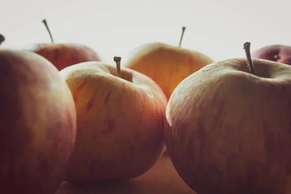 Closeup Shot Apples Isolated White Background — Stock Photo, Image