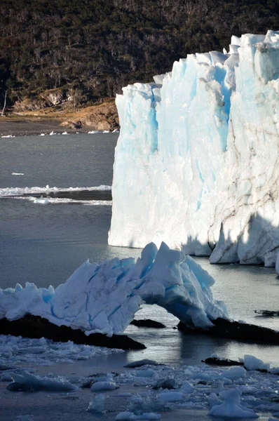 Resten Den Sista Bristningen Perito Moreno Glaciären Patagonien Argen — Stockfoto