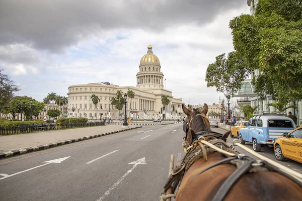 Havana Cuba Mar 2020 Naturskön Bild Den Kubanska Nationalhuvudstadshuset Även — Stockfoto