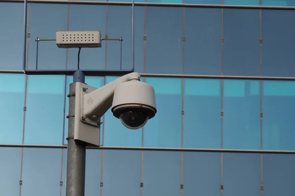 Alcala Henares España 2021 Una Cámara Vigilancia Con Una Fachada —  Fotos de Stock