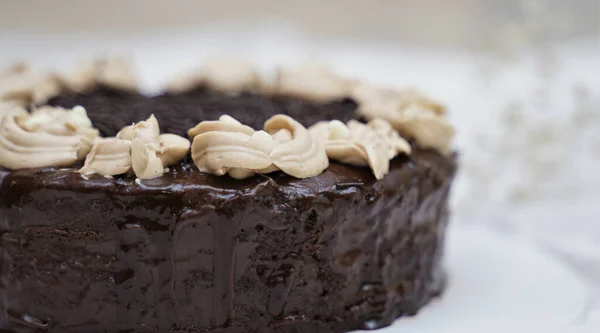 Крупный План Шоколадного Торта — стоковое фото