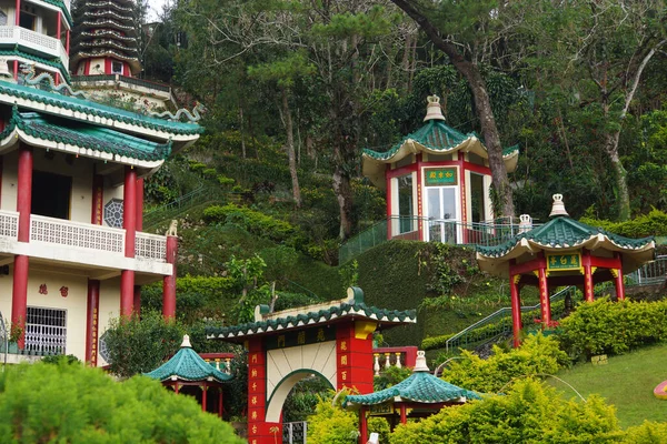 Una Bella Vista Una Chiesa Campana Baguio Nelle Filippine Con — Foto Stock