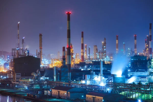 Een Petrochemische Fabriek Ulsan Zuid Korea — Stockfoto