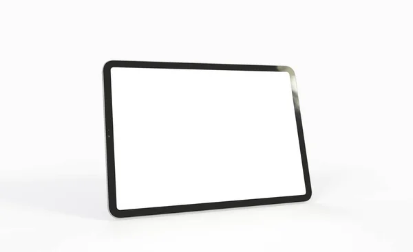 Uma Renderização Tablet Com Espaço Cópia Isolado Fundo Branco — Fotografia de Stock