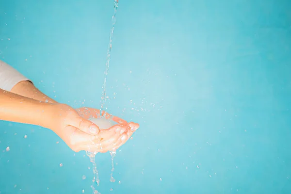 Eine Person Die Sich Die Hände Wäscht Ihre Hygiene Und — Stockfoto