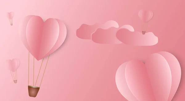 一个漂亮的粉色浪漫墙纸与心脏 — 图库照片