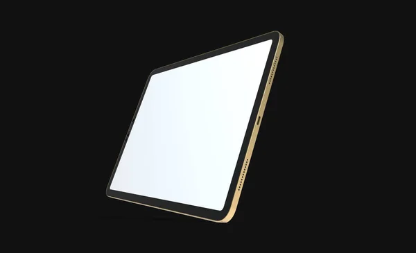 Rendering Tablet Copy Space Isolated Black Background — Stock Photo, Image