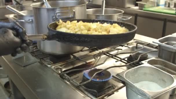 Процес Приготування Їжі Кухні — стокове відео