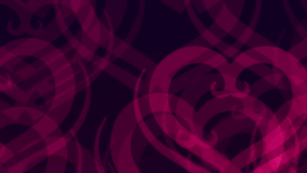 Fondo San Valentín Abstracto Con Corazones — Vídeos de Stock