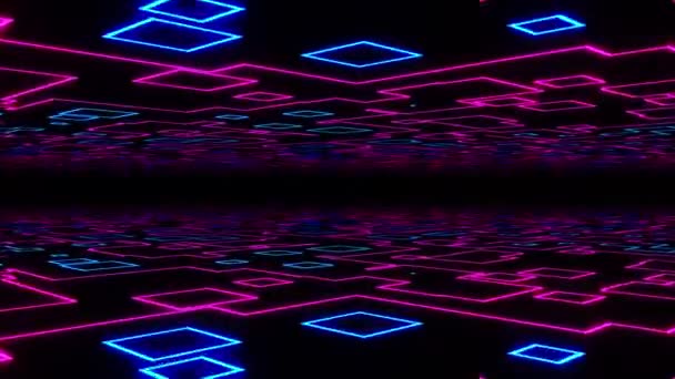 Neon Lights Abstract Background — Stock Video