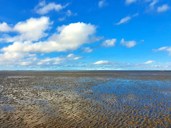 Una Toma Aérea Del Mar Wadden Schillig —  Fotos de Stock