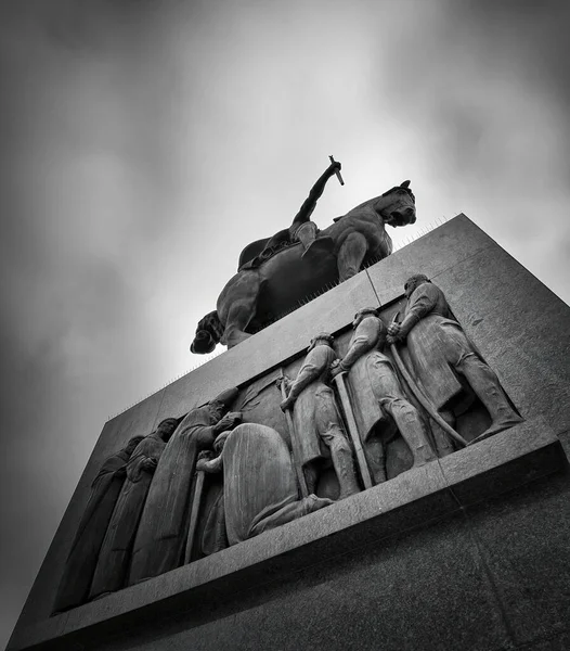Zagreb Croatia 2020 Statuen Kong Tomislava Plassert King Tomislav Square – stockfoto
