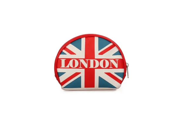 Purse British Flag London Writing Isolated White Background — Stock Photo, Image