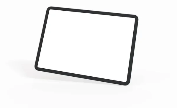 白い背景に隔離されたコピースペースを持つタブレットの3Dレンダリング — ストック写真